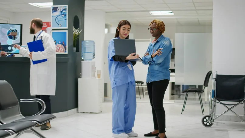 Compliance officers reviewing clinical AI systems